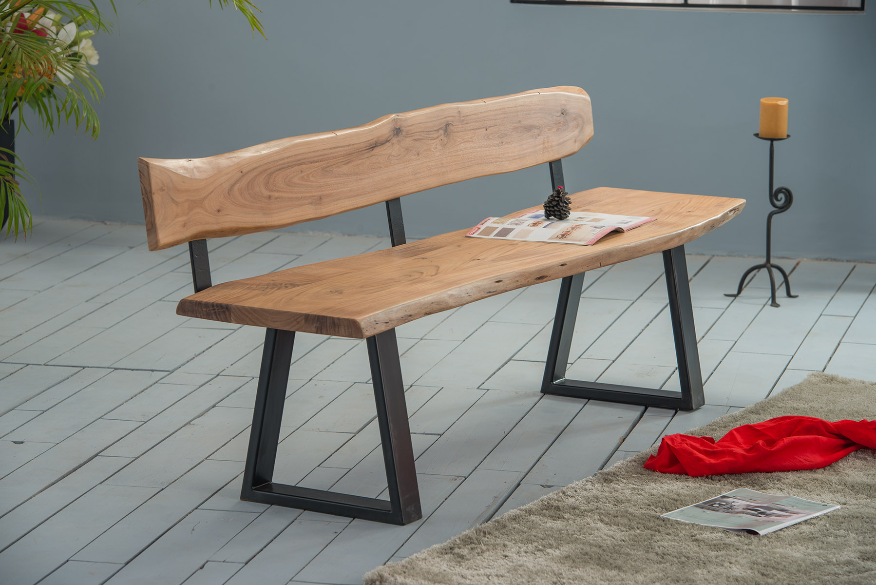 Narrow Upholstered Bench