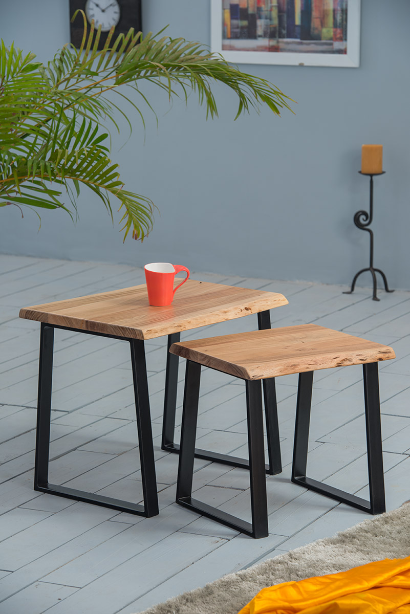 Upholstered Stool Pair
