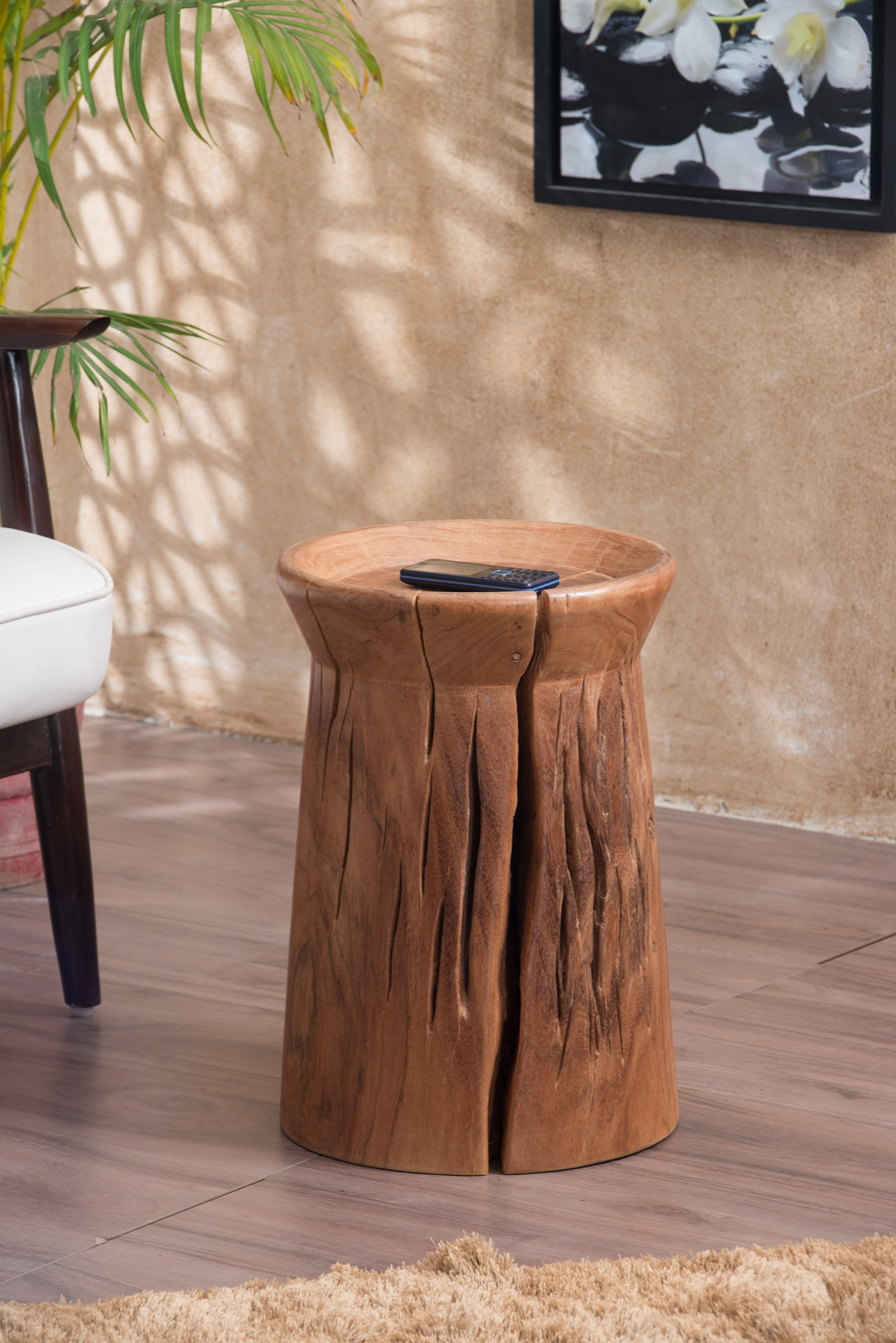 Organic Log Side Table