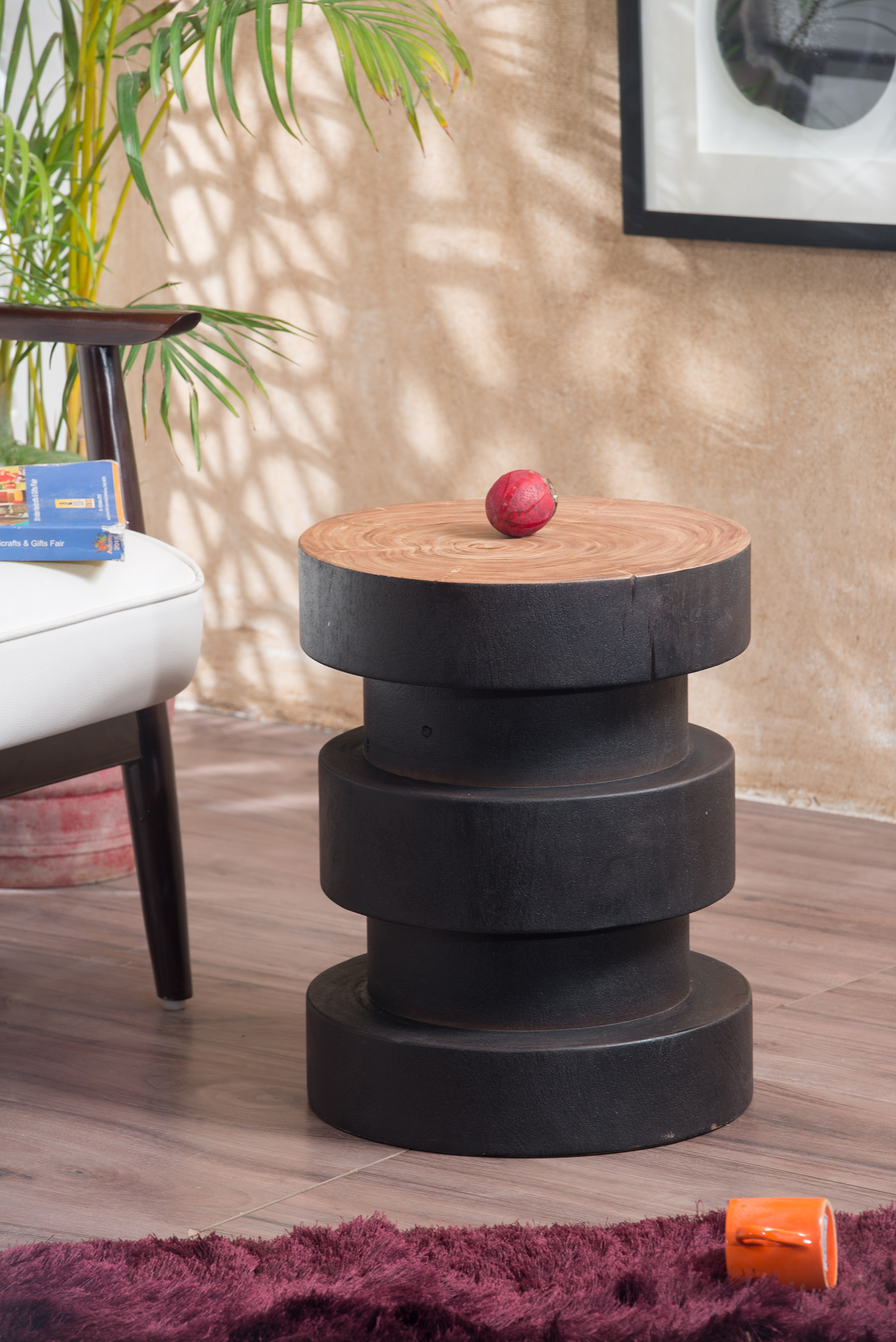 Modern Pillar Accent Table