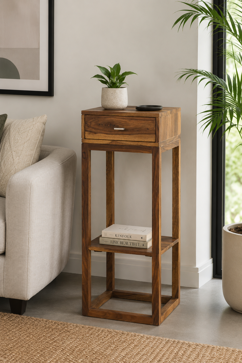 Pedestal Side Table