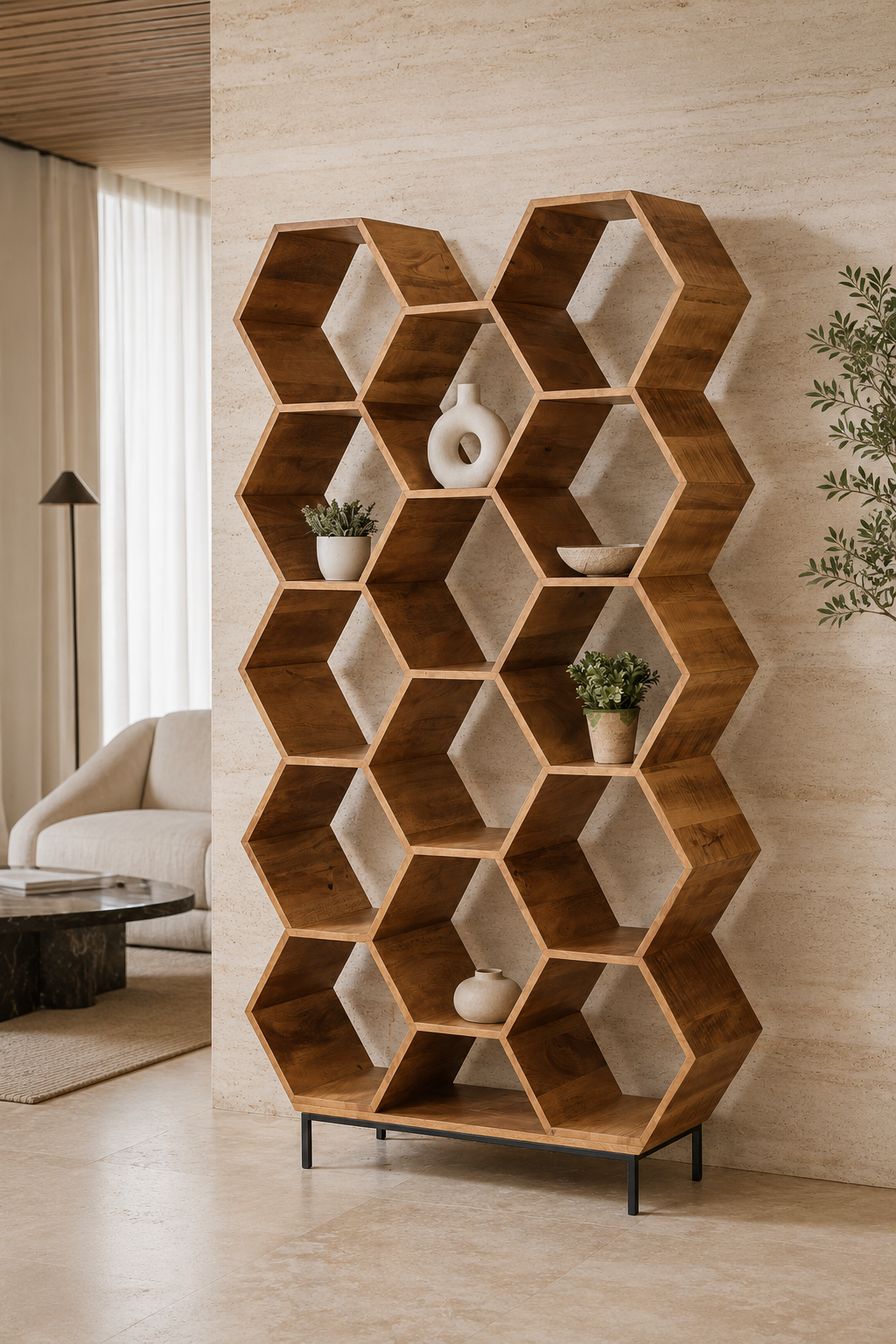 Honeycomb Hexagon Bookshelf