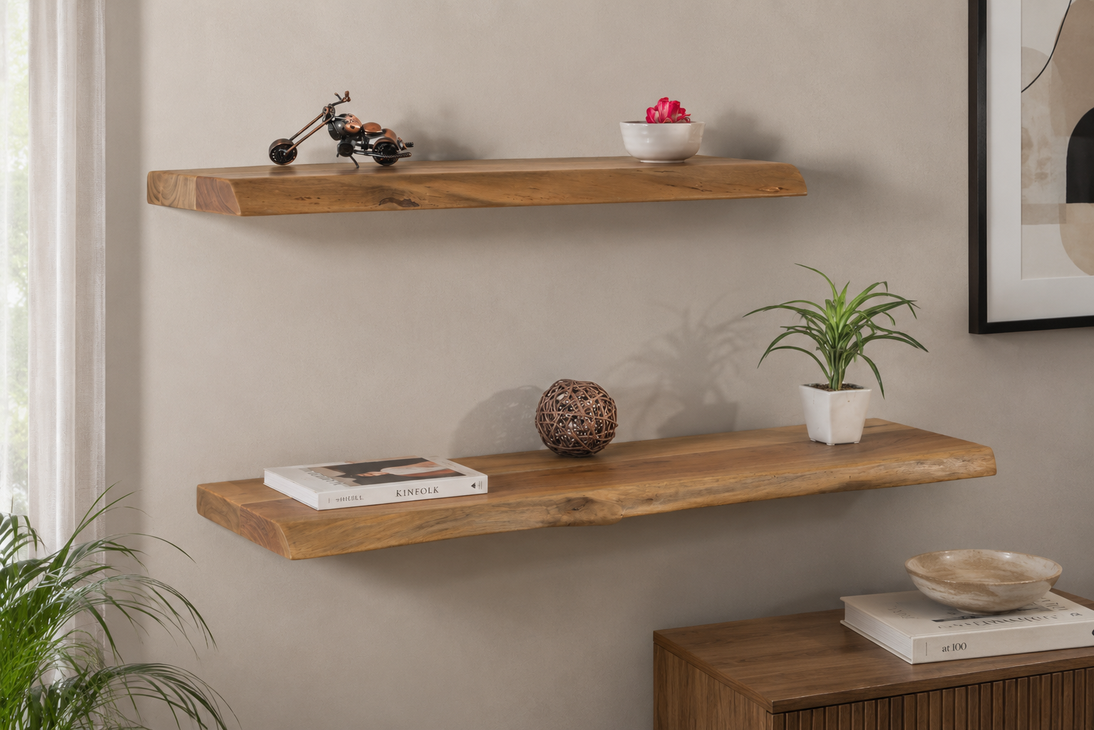 Edge Wooden Floating Shelves